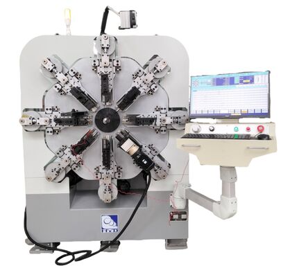 12-14 Axis Otomatis CNC Spring Making Machine 1 sampai 4mm Coiling Systems