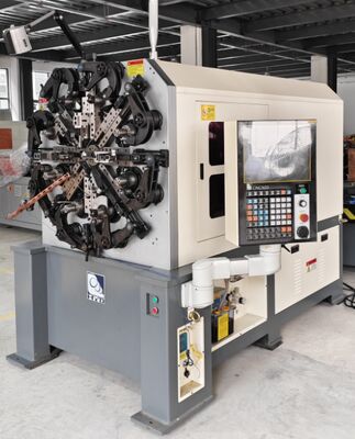 Peralatan Pembuatan Pegas CNC Cam 4.0mm Sanyo Motor CE ISO9001 Sistem Biru