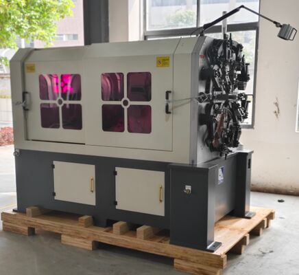 Peralatan Pembuatan Pegas CNC Cam 4.0mm Sanyo Motor CE ISO9001 Sistem Biru