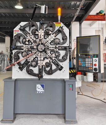 Peralatan Pembuatan Pegas CNC Cam 4.0mm Sanyo Motor CE ISO9001 Sistem Biru