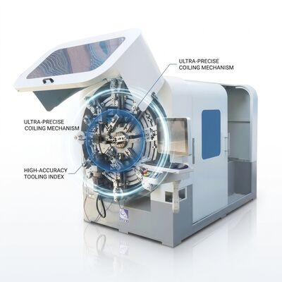 Multi Axes Computer Spring Forming Machine High Output CNC Spring Machine Line (Mesin untuk membentuk rantai dengan menggunakan komputer)