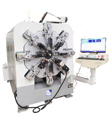 Mesin Pembuat Pegas CNC Tanpa Cam 1.0-4.0mm Sistem Pembentukan Kawat 12 Sumbu