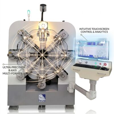 Mesin Pegas CNC Camless 380V 50Hz 27KW Untuk Sistem Baja Karbon 1 - 4mm