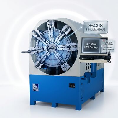 Dua Belas Sumbu Mesin Pegas CNC Sistem Kawat Berputar Pegas Diameter 2.5Mm