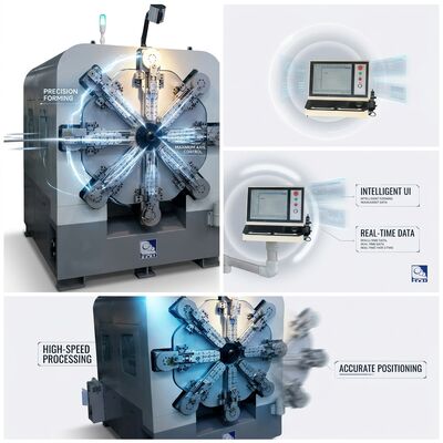 Camless 14 Axes CNC Spring Membuat Mesin Melingkar Dengan Kawat Rotary Mantan