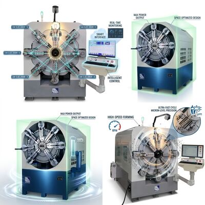 Mesin penggulung rantai CNC tanpa cam Diameter komputerisasi 0,3 - 2,5mm Sistem