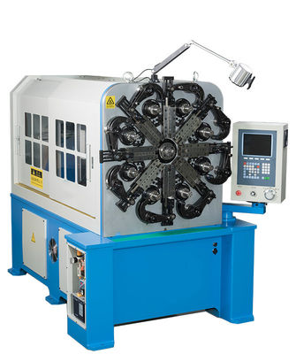 Peralatan Pembuatan Pegas CNC Cam 4.0mm Sanyo Motor CE ISO9001 Sistem Biru