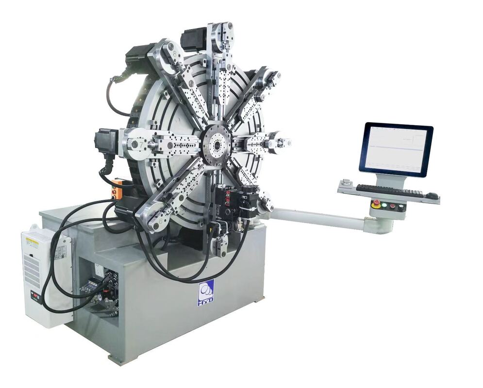 Mesin Pembuat Kawat Pegas Gulung CNC Otomatis HYD 1.0-4.0mm Inti Motor Tanpa Cam untuk Mesin Logam & Metalurgi