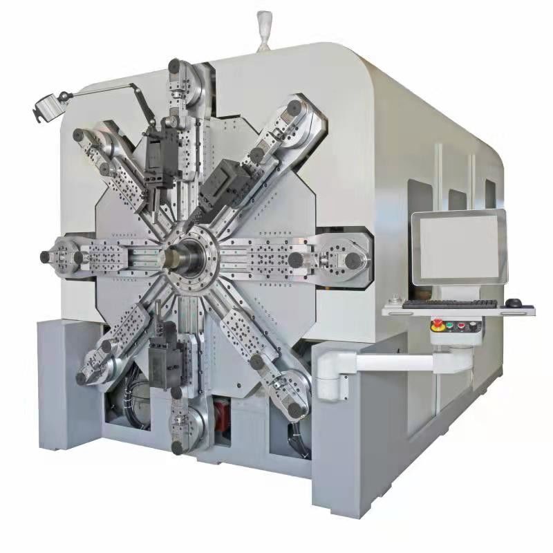 Mesin Pembentuk Pegas Kompresi Camless CNC Sistem Kontrol Servo 12 Sumbu